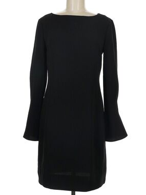 MM LaFleur Black Long-Sleeve Shift Dress